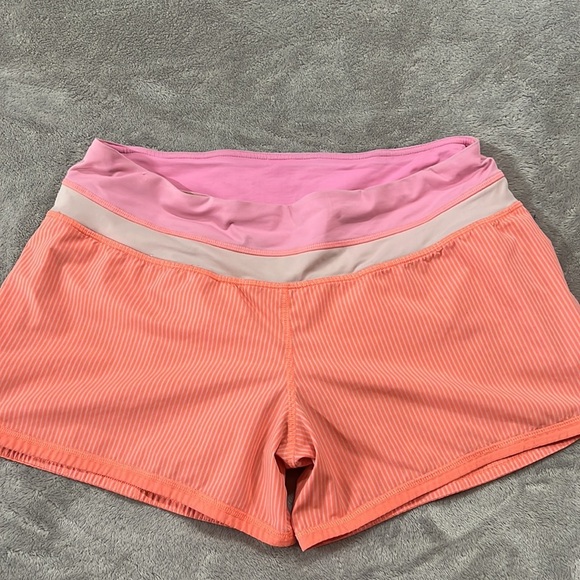 Lululemon Pop Orange Speed Wagon Shorts - Picture 5 of 6